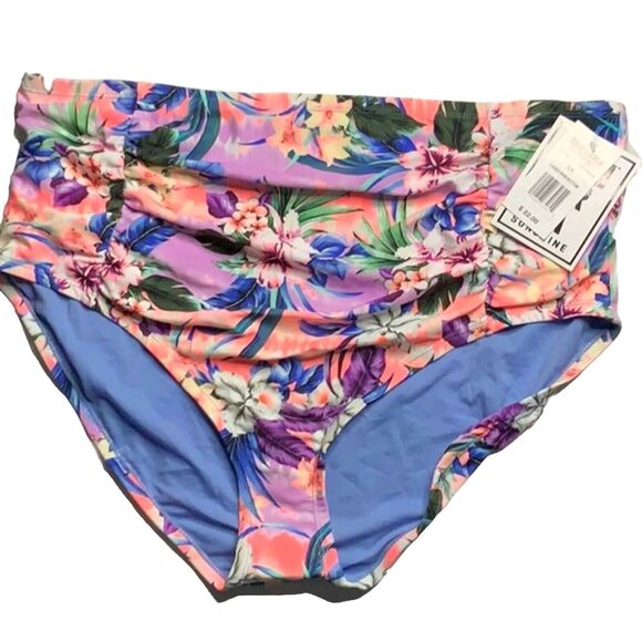 Plus Size California Sunshine High-waist Bikini Bottoms Size 3X - Picture 4 of 6